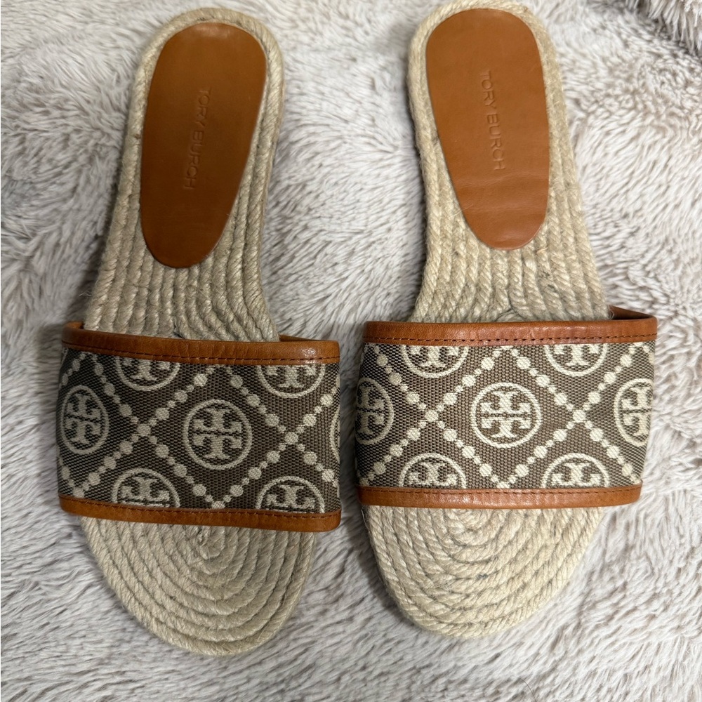 Tory Burch Women's Beige and Brown Sandals